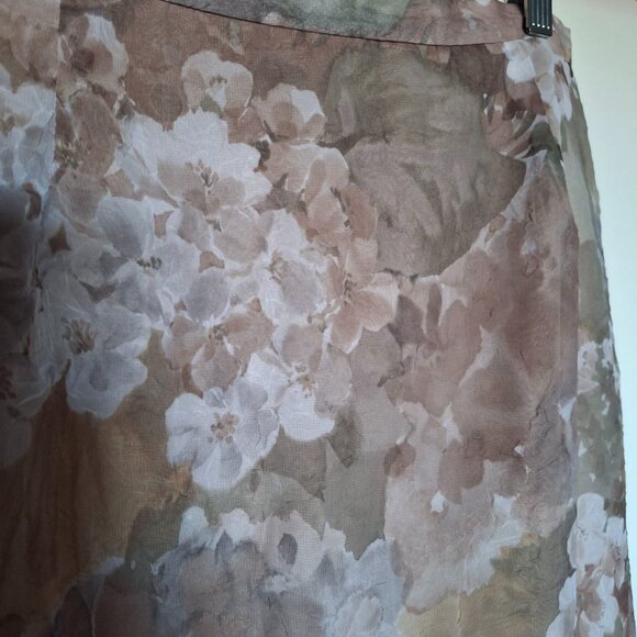 Summer Floral Sheer Lined Skirt - Picture 9 of 9